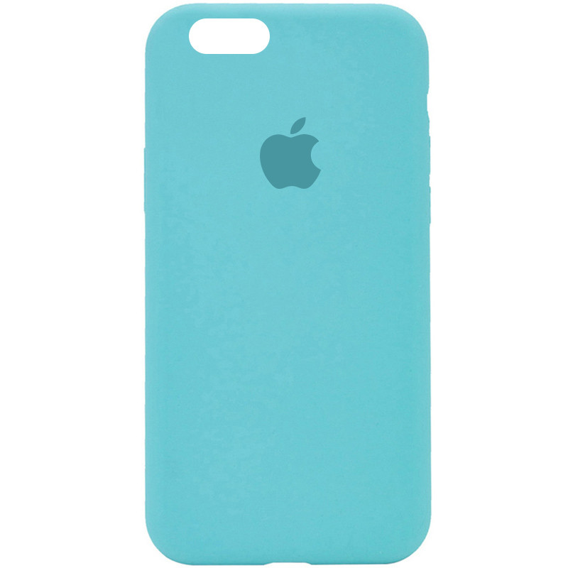 Чехол Silicone Case Full Protective (AA) для Apple iPhone 6/6s (4.7") (Бирюзовый / Marine Green)
