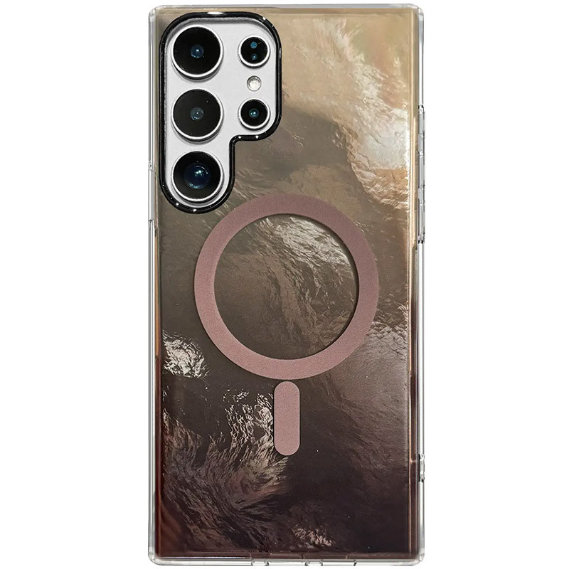 Чехол TPU Shiny Mountain Magnetic Fit для Samsung Galaxy S24 Ultra (Chocolate)