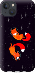 Чехол Лисички в космосе для iPhone 13