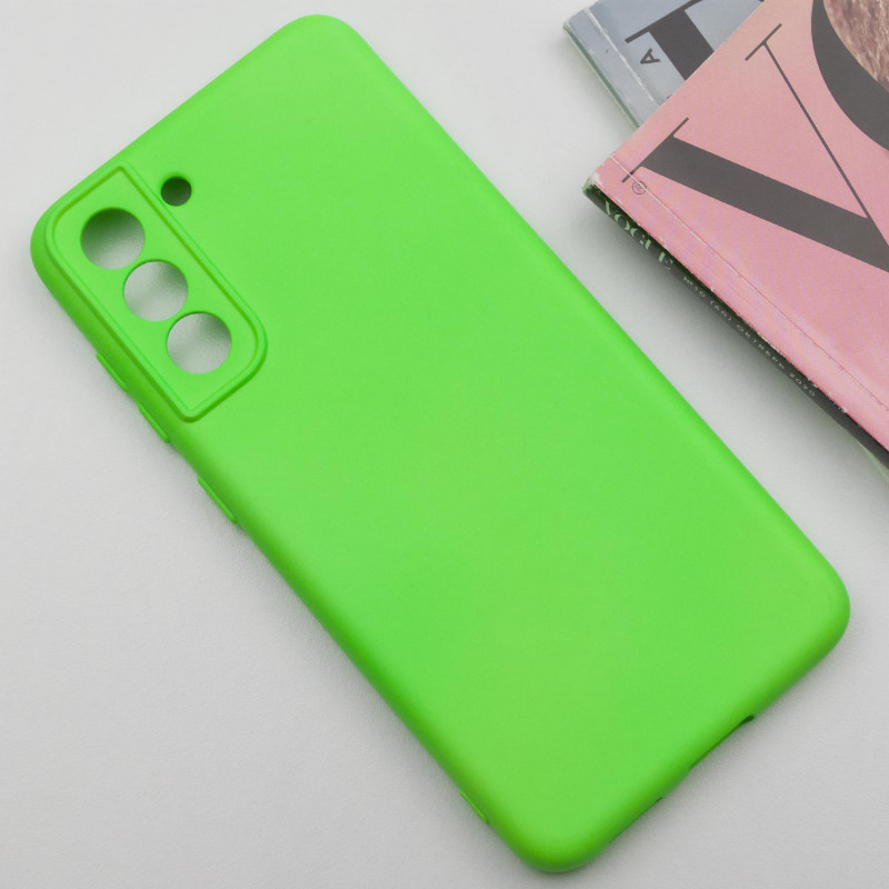 Фото Чехол Silicone Cover Lakshmi Full Camera (A) для Samsung Galaxy S21 FE (Салатовый / Neon Green) на vchehle.ua