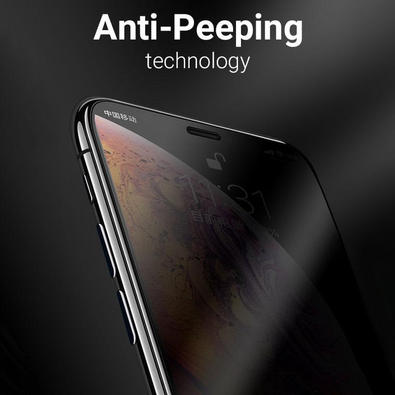 Захисне скло Privacy 5D (full glue) на Apple iPhone 11 / XR (6.1") (Чорний) в магазині vchehle.ua