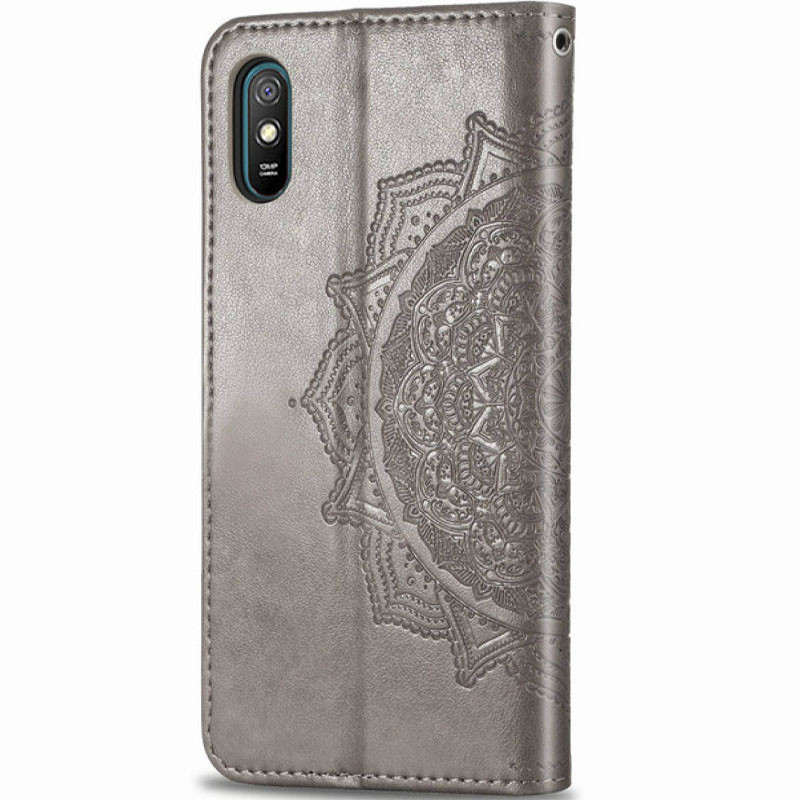 Фото Кожаный чехол (книжка) Art Case с визитницей для Xiaomi Redmi 9A (Серый) в магазине vchehle.ua