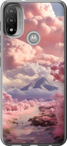 Чехол Розовые облака для Motorola E20
