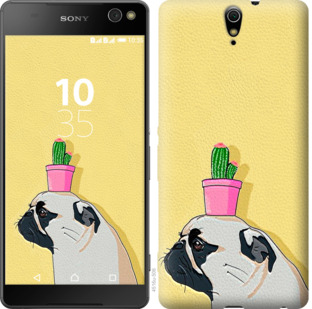 

Чохол Мопс з кактусом на Sony Xperia C5 Ultra Dual E5533 795613