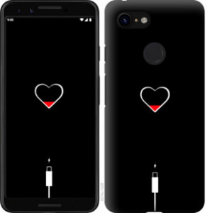 Чехол Подзарядка сердца для Google Pixel 3