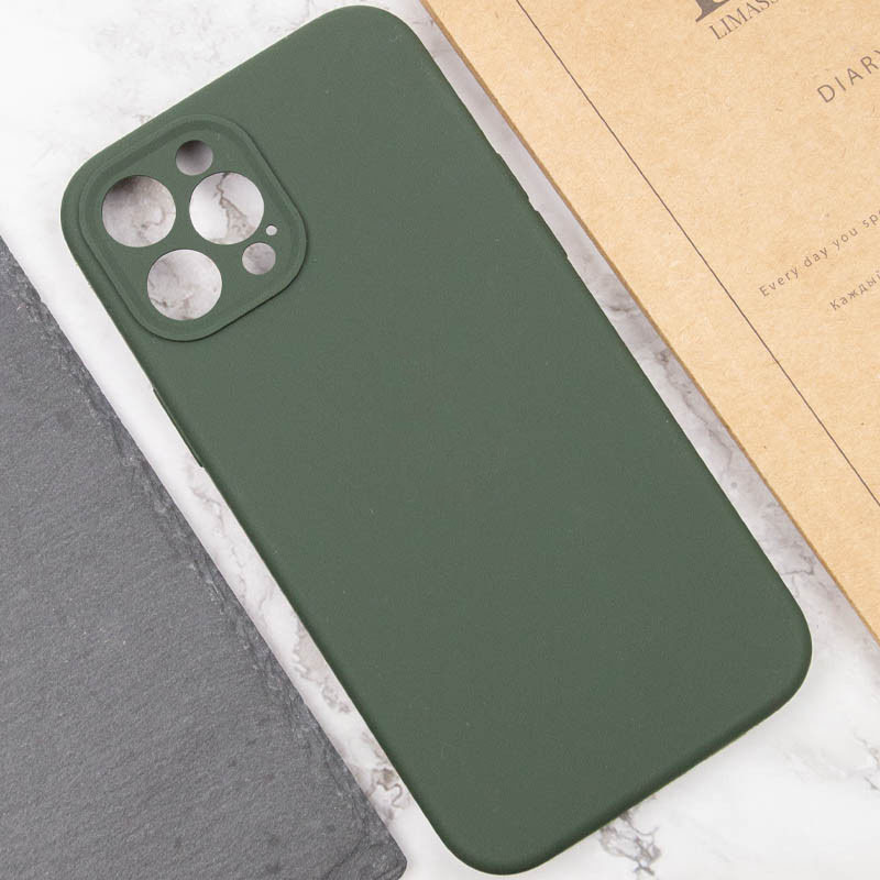 Купить Чехол Silicone Case Full Camera Protective (AA) NO LOGO для Apple iPhone 12 Pro Max (6.7") (Зеленый / Cyprus Green) на vchehle.ua