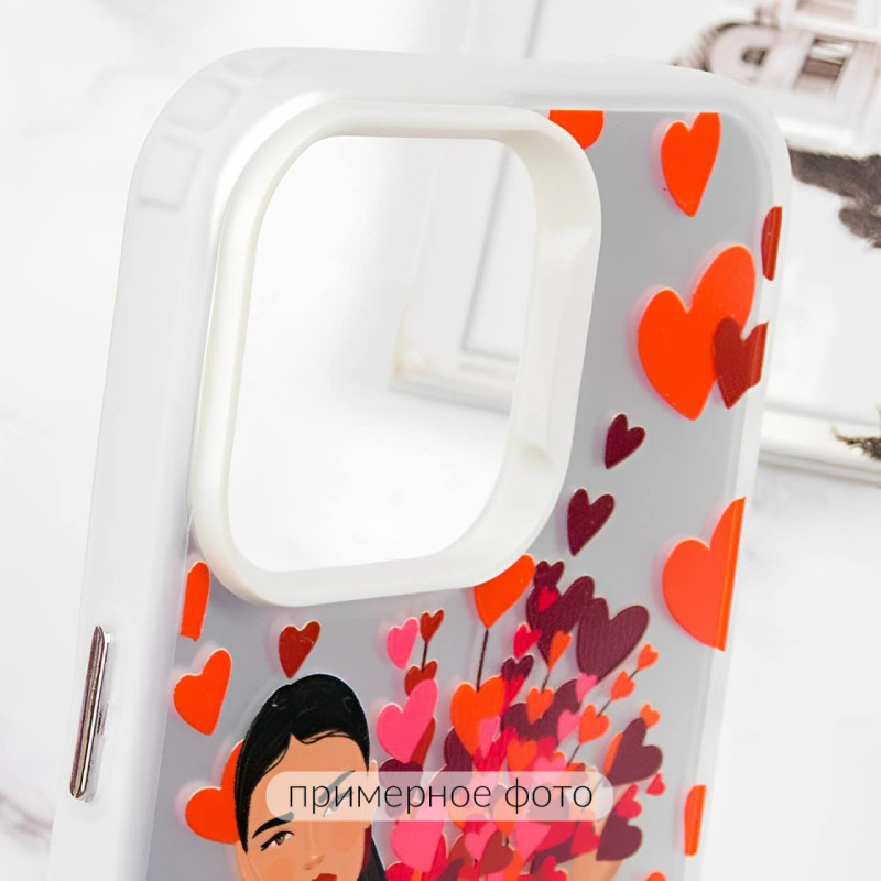 TPU+PC чехол TakiTaki Love magic glow для Samsung Galaxy S22+ (Girl in love / White) в магазине vchehle.ua