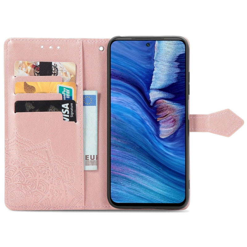Фото Кожаный чехол-книжка Art Case с визитницей для Xiaomi Redmi Note 10 5G / Poco M3 Pro (Розовый) в магазине vchehle.ua