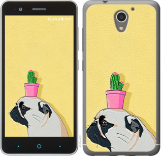 

Чехол Мопс с кактусом для ZTE A510 795989