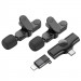 Замовити Петличний бездротовий мікрофон Borofone BFK12 Trophy lavalier Lightning/Type-С (Black) на vchehle.ua