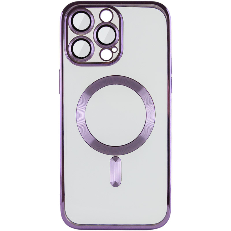 Фото TPU чехол Fibra Chrome with Magnetic safe для Apple iPhone 13 Pro (6.1") (Purple) в магазине vchehle.ua