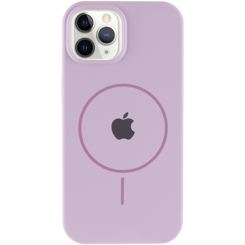 Фото Чохол Silicone Case Full Protective (AA) with Magnetic Safe на Apple iPhone 12 Pro Max (6.7") (Сиреневый / Lilac) на vchehle.ua