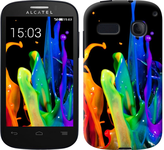 

Чехол брызги краски для Alcatel One Touch Pop C3 4033D 381566