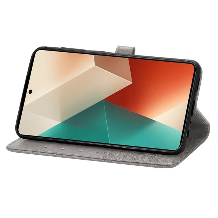 Кожаный чехол-книжка Art Case с визитницей для Xiaomi Redmi Note 14 5G (Серый) в магазине vchehle.ua