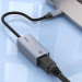 Замовити Інтернет адаптер Hoco UA37 1000 Mbps (Type-C to RJ45) (Metal gray) на vchehle.ua