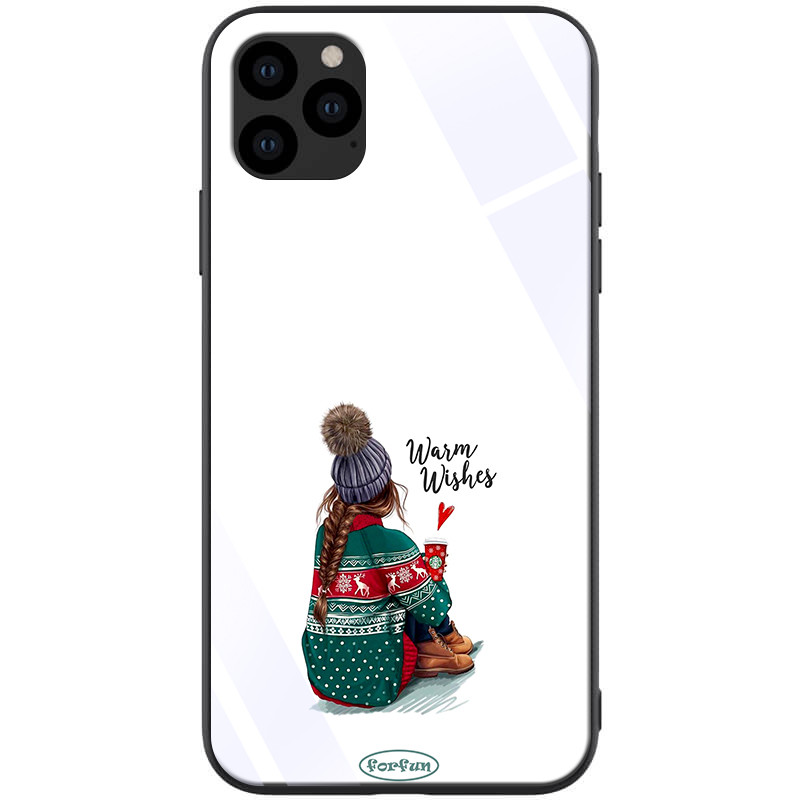 

TPU+Glass чехол ForFun для Apple iPhone 11 Pro (5.8") (Warm Wishes / Белый) 790082