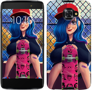 

Чехол Прикольная девочка со скейтбордом для Alcatel idol 4s 618520