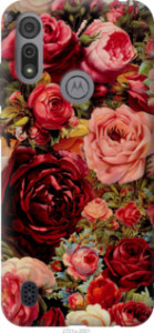 Чохол Квітучі троянди на Motorola E6s