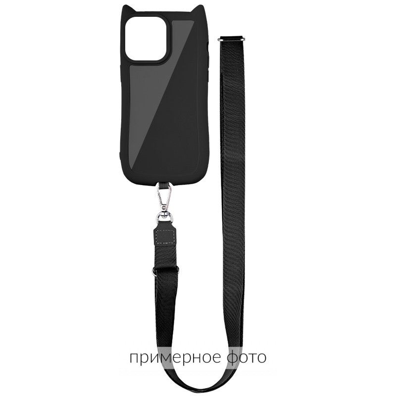 Чохол TPU GETMAN Cat with straps на Apple iPhone 16e (6.1") (Black)