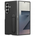 Фото Кожаный чехол Leather Case (AAA) with stand для Samsung Galaxy Z Fold7 (Black) на vchehle.ua