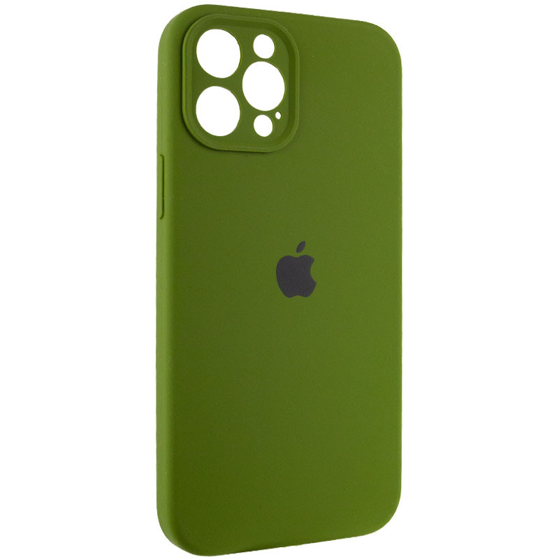 Фото Чохол Silicone Case Full Camera Protective (AA) на Apple iPhone 12 Pro Max (6.7") (Зелений / Dark Olive) на vchehle.ua