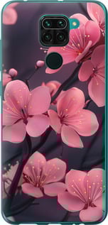 Чехол Пурпурная сакура для Xiaomi Redmi Note 9