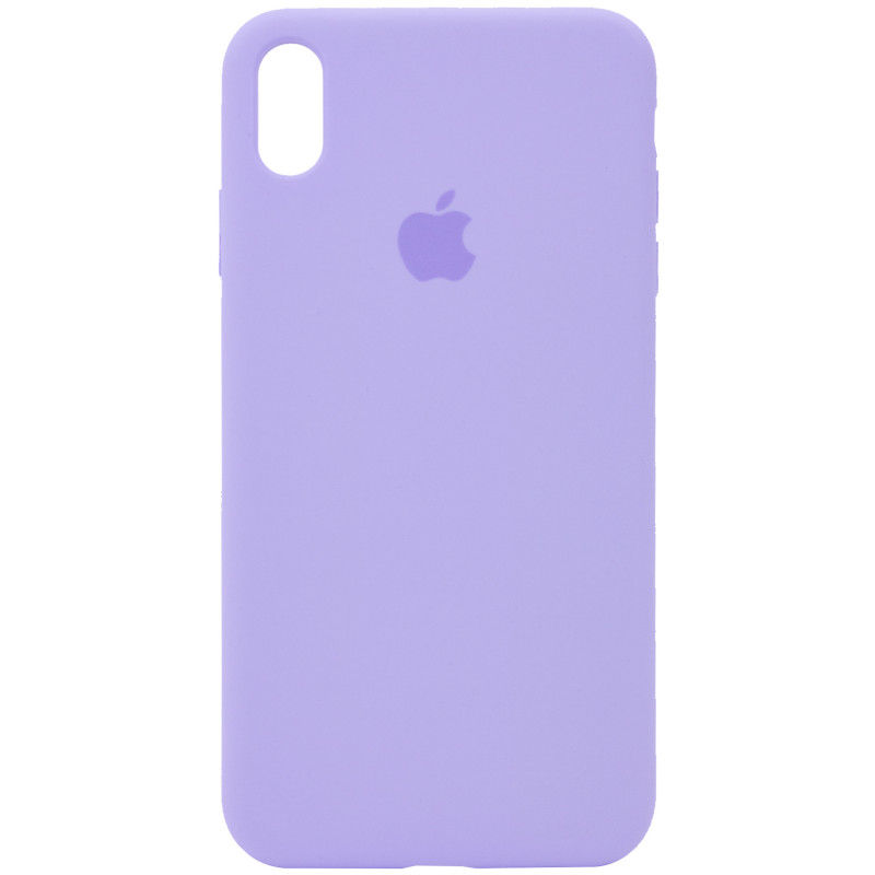 Чохол Silicone Case Full Protective (AA) на Apple iPhone X (5.8") / XS (5.8") (Бузковий / Dasheen)