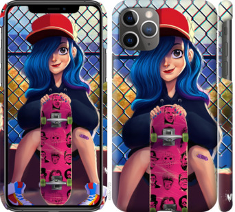 

Чехол Прикольная девочка со скейтбордом для iPhone 11 Pro Max 779521