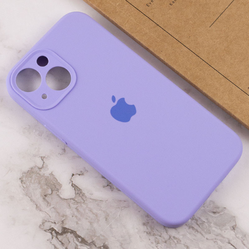 Чехол Silicone Case Full Camera Protective (AA) для Apple iPhone 15 (6.1") (Сиреневый / Dasheen) в магазине vchehle.ua