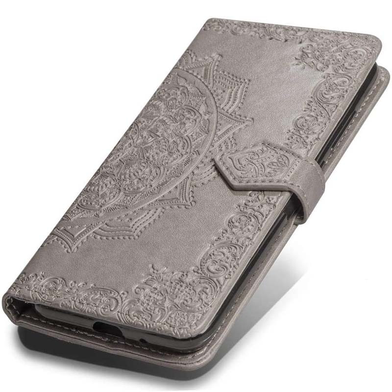 Купить Кожаный чехол-книжка Art Case с визитницей для Xiaomi Redmi 6 (Серый) на vchehle.ua