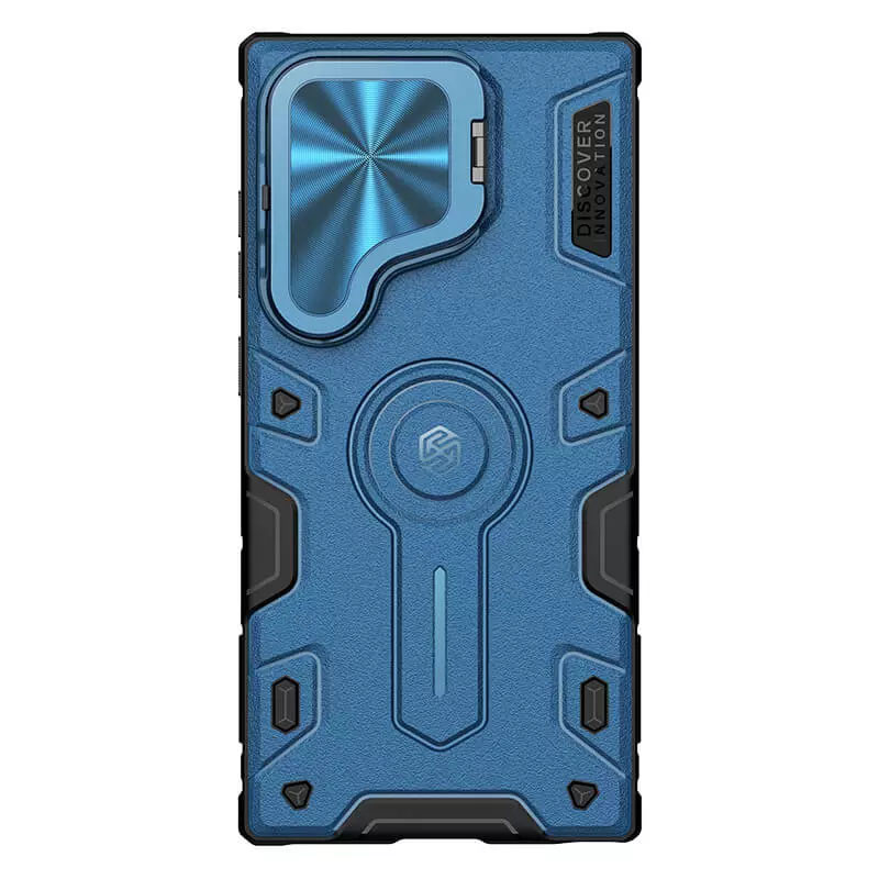 TPU+PC чехол Nillkin CamShield Armor Prop для Samsung Galaxy S24 Ultra (Blue)