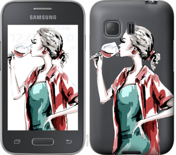 

Чехол Девушка с бокалом для Samsung Galaxy Young 2 G130h 841415