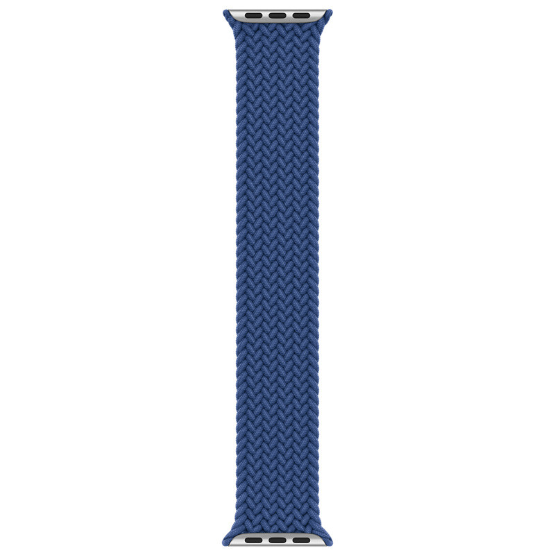 Фото Уцінка Ремінець Braided Solo Loop для Apple Watch 38/40/41/42mm(ser.10) 145mm (Дефект упаковки / Синій) в маназині vchehle.ua