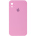 Чехол Silicone Case Square Full Camera Protective (AA) для Apple iPhone XR (6.1") (Розовый / Light pink)