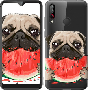 

Чохол Мопс і кавун на LG W30 843617