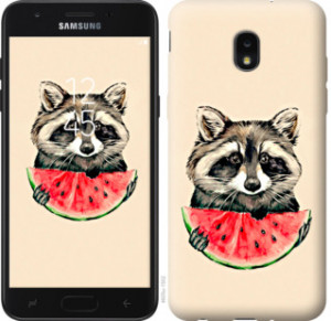 Чехол Енотик с арбузом для Samsung Galaxy J7 2018