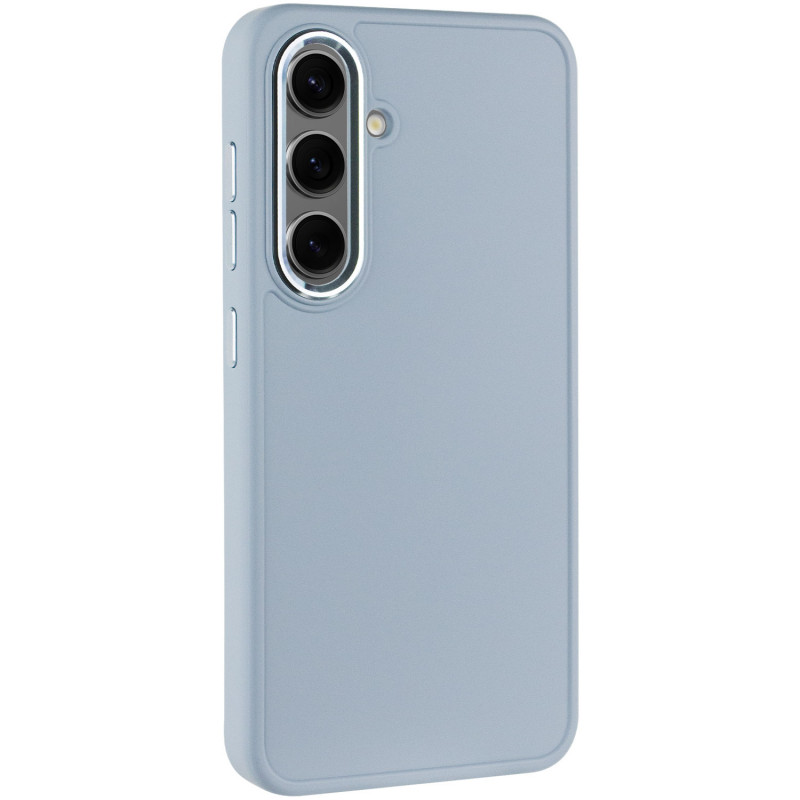 TPU чехол Bonbon Metal Style для Samsung Galaxy S23+ (Голубой / Mist blue)