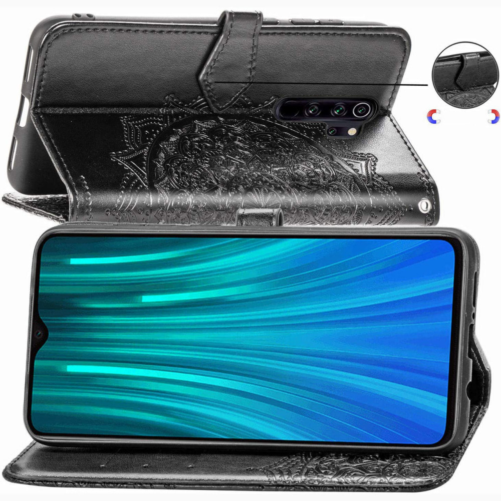 Фото Кожаный чехол-книжка Art Case с визитницей для Xiaomi Redmi Note 8 Pro (Черный) в магазине vchehle.ua