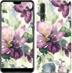 

Чехол Цветы акварелью для Huawei Nova 4 697653