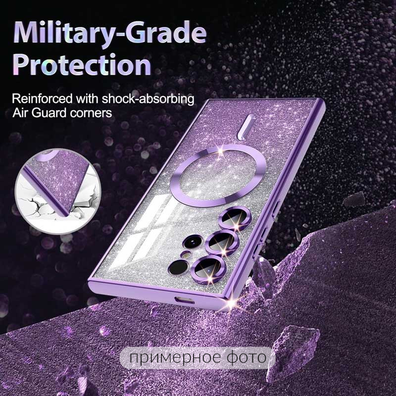 Фото TPU чохол Delight case with Magnetic Safe з захисними лінзами на камеру на Samsung Galaxy S21 (Фіолетовий / Purple) в маназині vchehle.ua