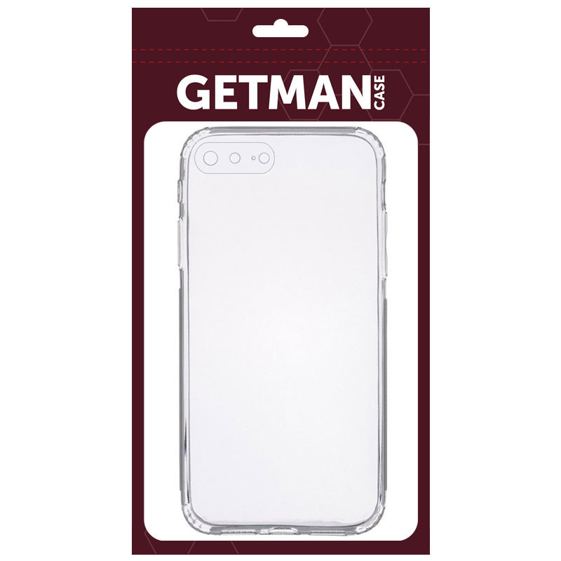 Фото TPU чехол GETMAN Clear 1,0 mm для Apple iPhone 7 plus / 8 plus (5.5") (Бесцветный (прозрачный)) на vchehle.ua