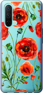 

Чехол Нарисованные маки для OnePlus Nord CE 1633952