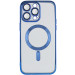 Фото TPU чехол Fibra Chrome with Magnetic safe для Apple iPhone 13 Pro (6.1") (Blue) в магазине vchehle.ua