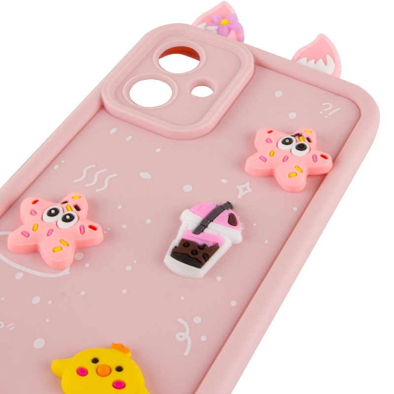 Чехол TPU Toys Case with Ears для Samsung Galaxy A06 (Light Pink) в магазине vchehle.ua