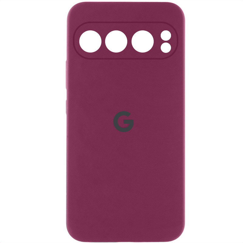 Чохол Silicone Cover Lakshmi Full Camera (AAA) with Logo на Google Pixel 9 Pro XL (Бордовий / Plum)