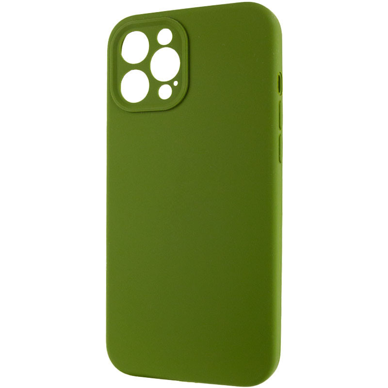 Фото Чехол Silicone Case Full Camera Protective (AA) NO LOGO для Apple iPhone 12 Pro (6.1") (Зеленый / Dark Olive) в магазине vchehle.ua