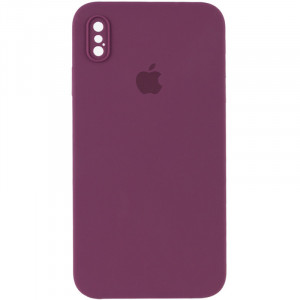 Чохол Silicone Case Square Full Camera Protective (AA) на Apple iPhone XS / X (5.8")