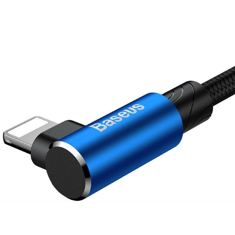 Фото Дата кабель Baseus MVP Elbow Lightning Cable 2.4A (1m) (CALMVP) (blue) в маназині vchehle.ua