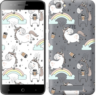 

Чехол Единорог и кофе для ZTE A610 841259
