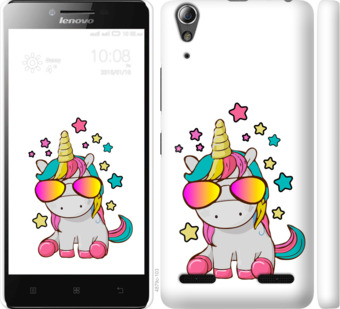 

Чехол Единорог в очках для Lenovo A6000 911668